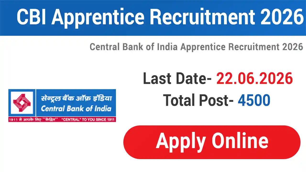 Central Bank of India Apprentice Recruitment 2026