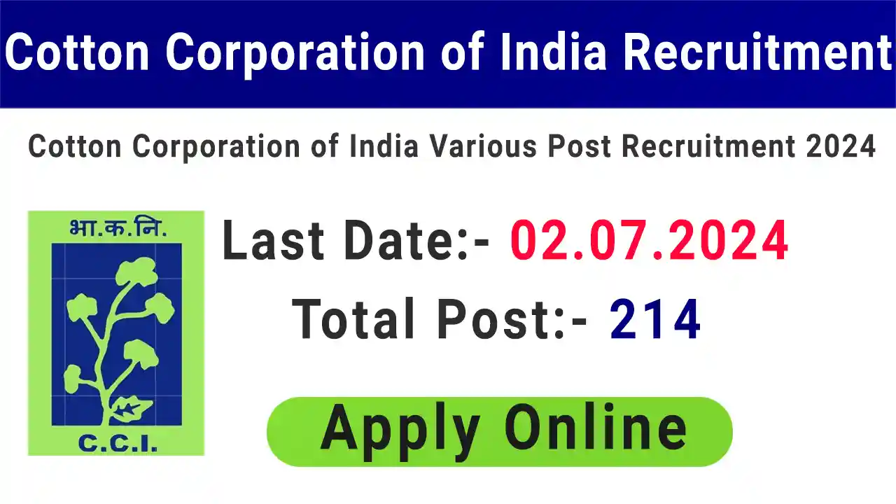 Cotton Corporation of India Recruitment 2024