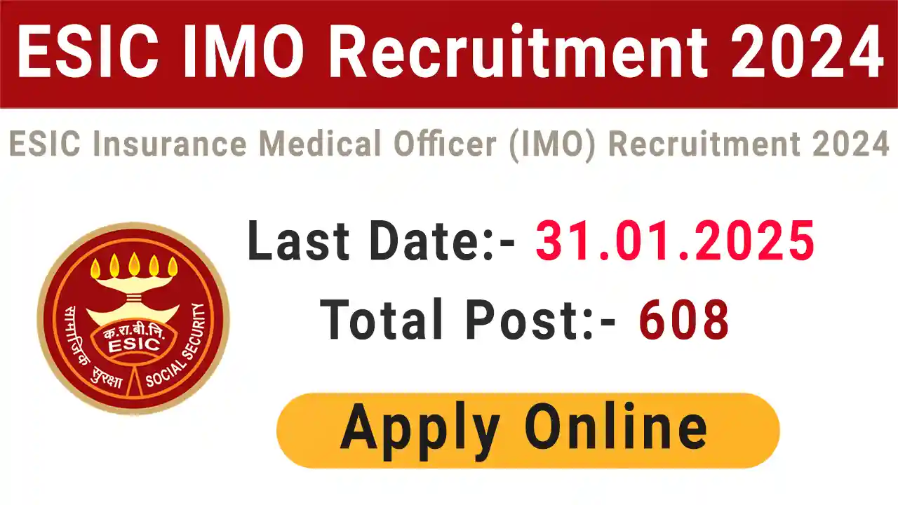 ESIC IMO Recruitment 2024