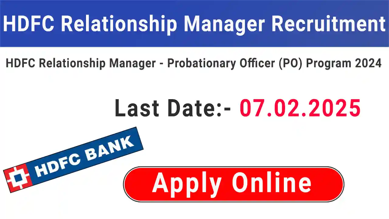 HDFC Relationship Manager Recruitment 2024