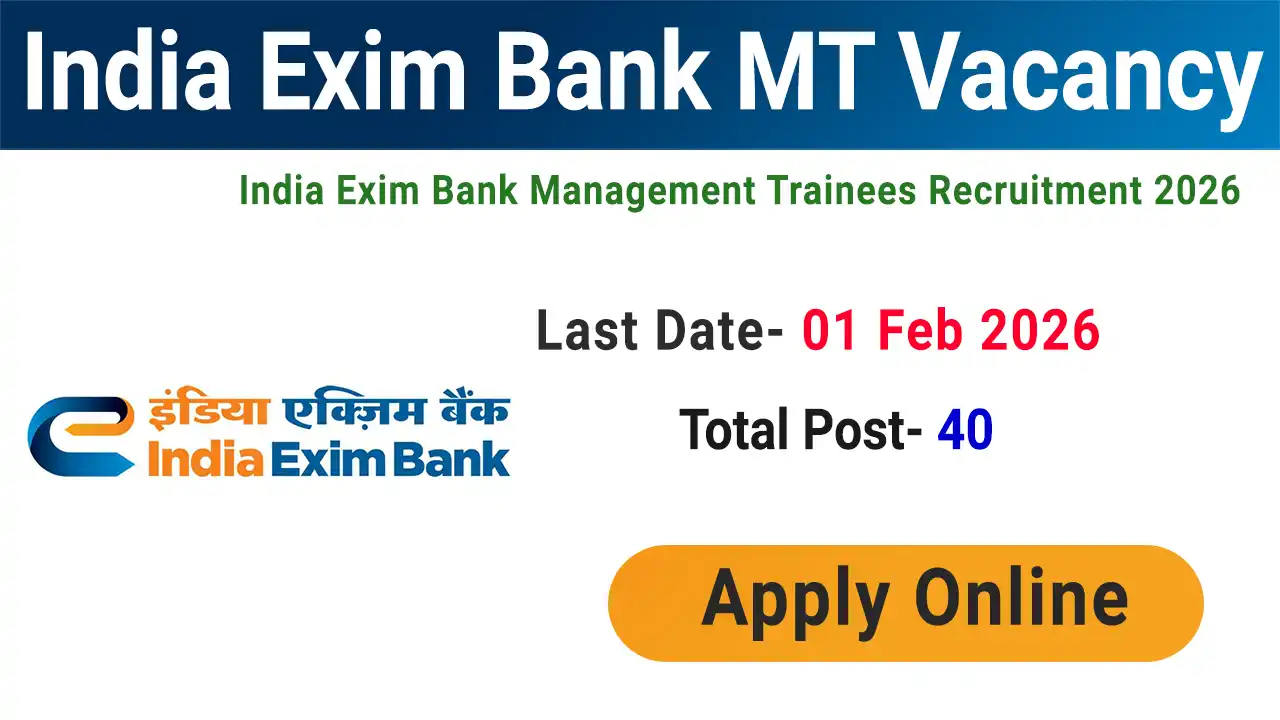 India Exim Bank MT Recruitment 2026