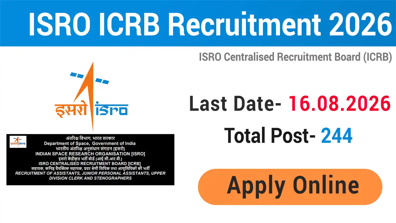 ISRO ICRB Assistant, JPA & UDC Recruitment 2026