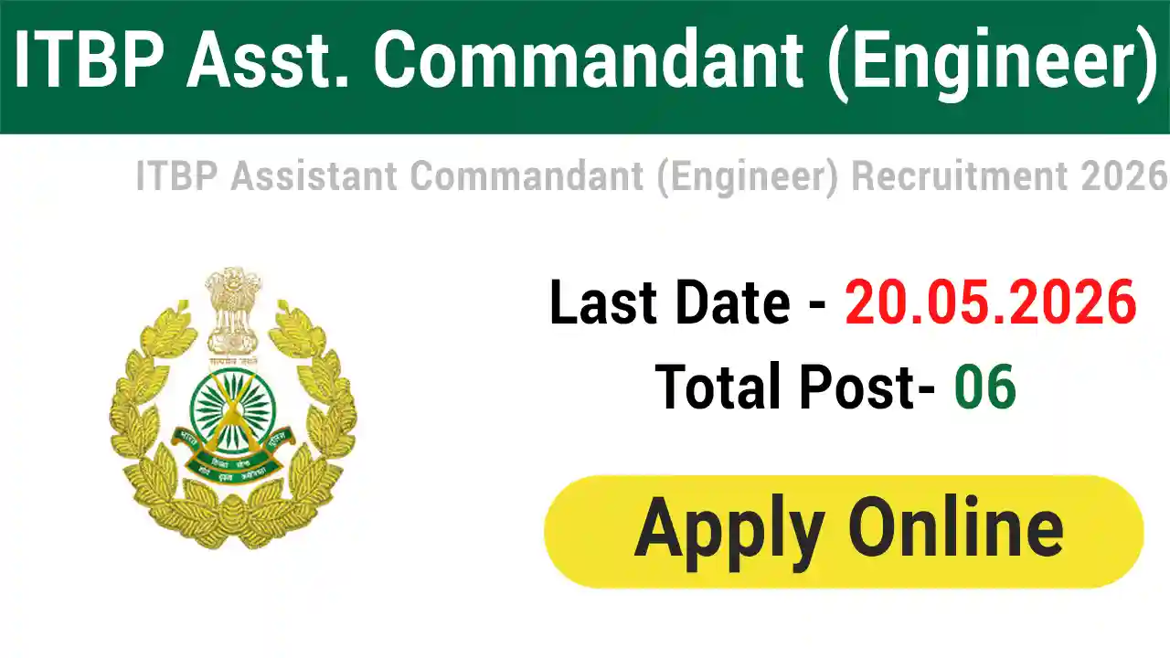 ITBP Assistant Commandant (Engineer) Recruitment 2026