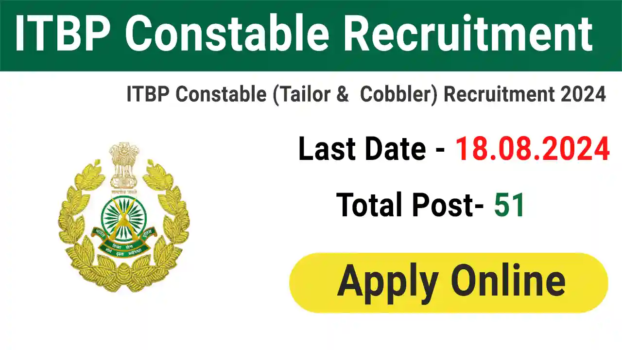 ITBP Constable Tradesman Recruitment 2024