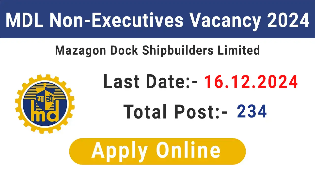 Mazagon Dock Recruitment 2024
