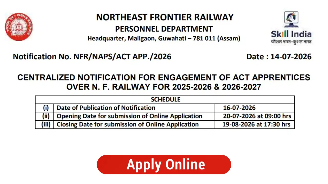 NFR Apprentice Recruitment 2026
