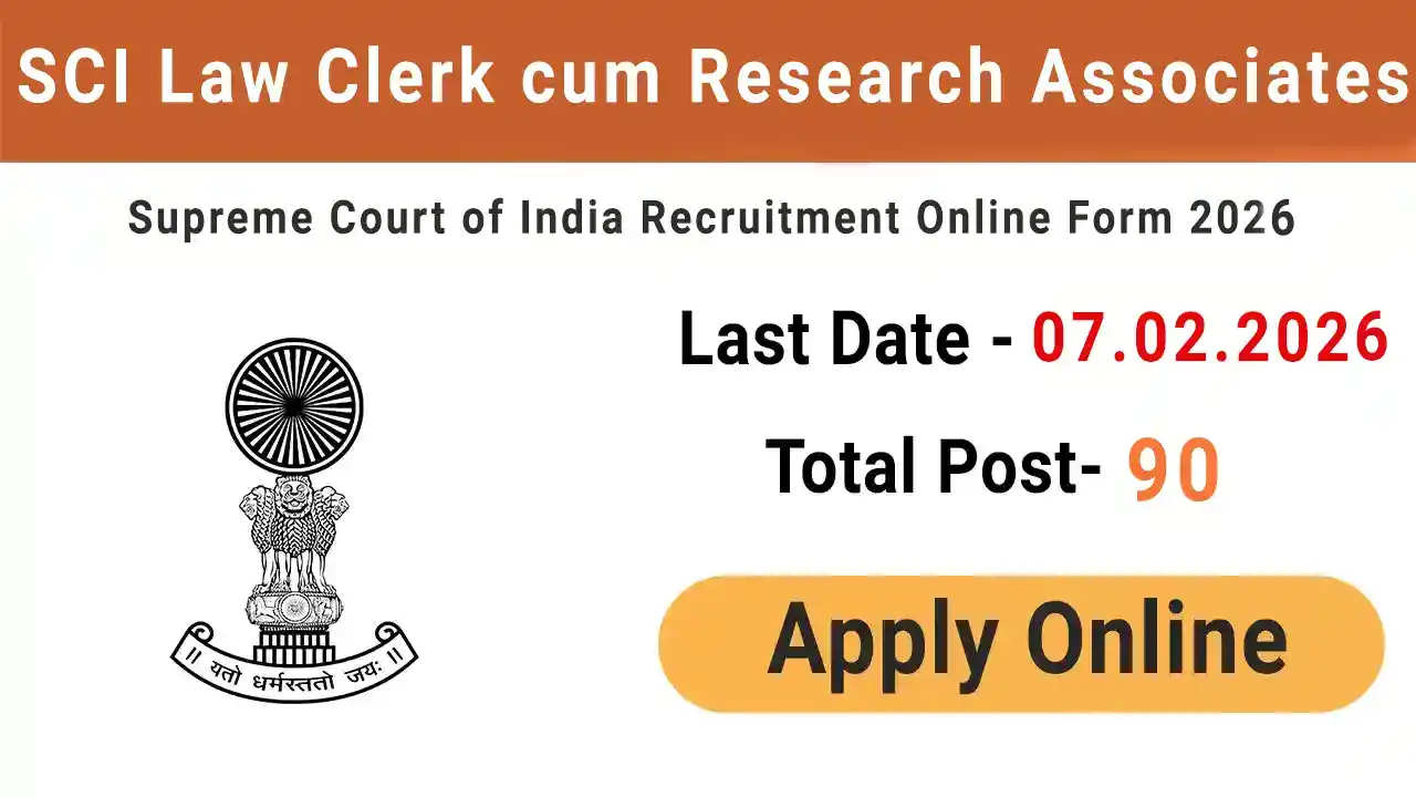 SCI Law Clerk cum Research Associates 2026