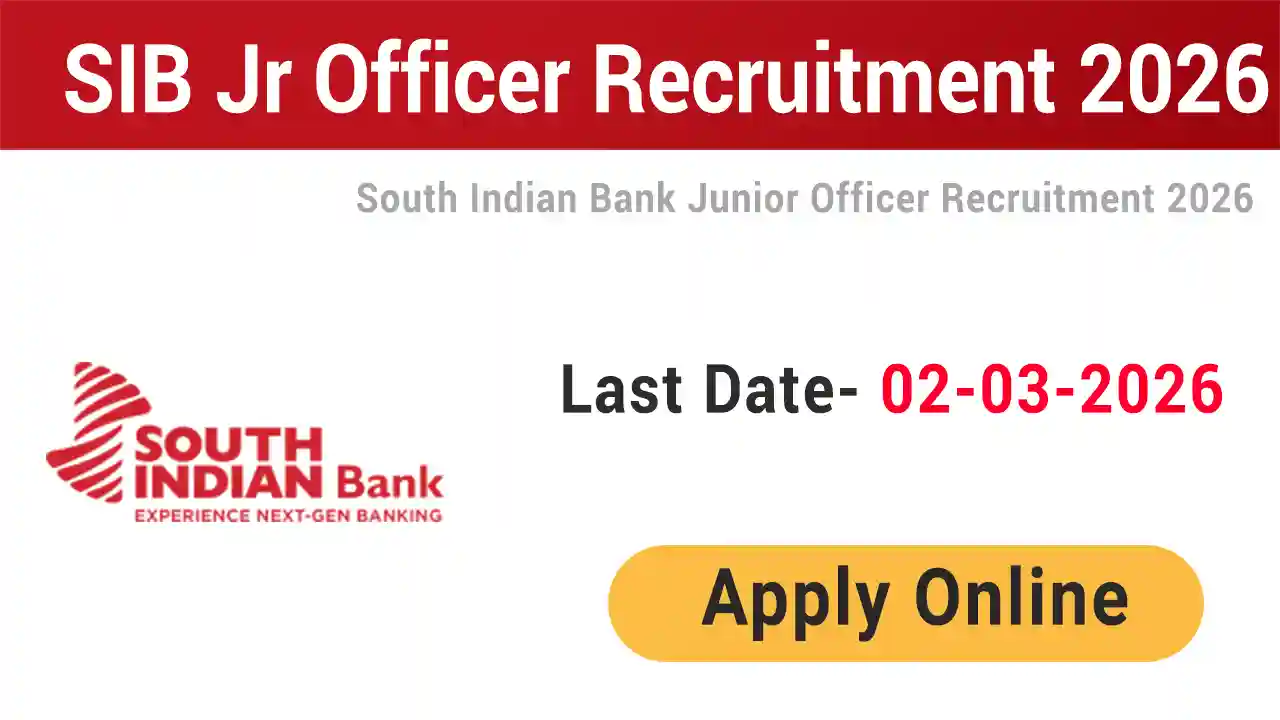 South Indian Bank Junior Officer Recruitment 2026