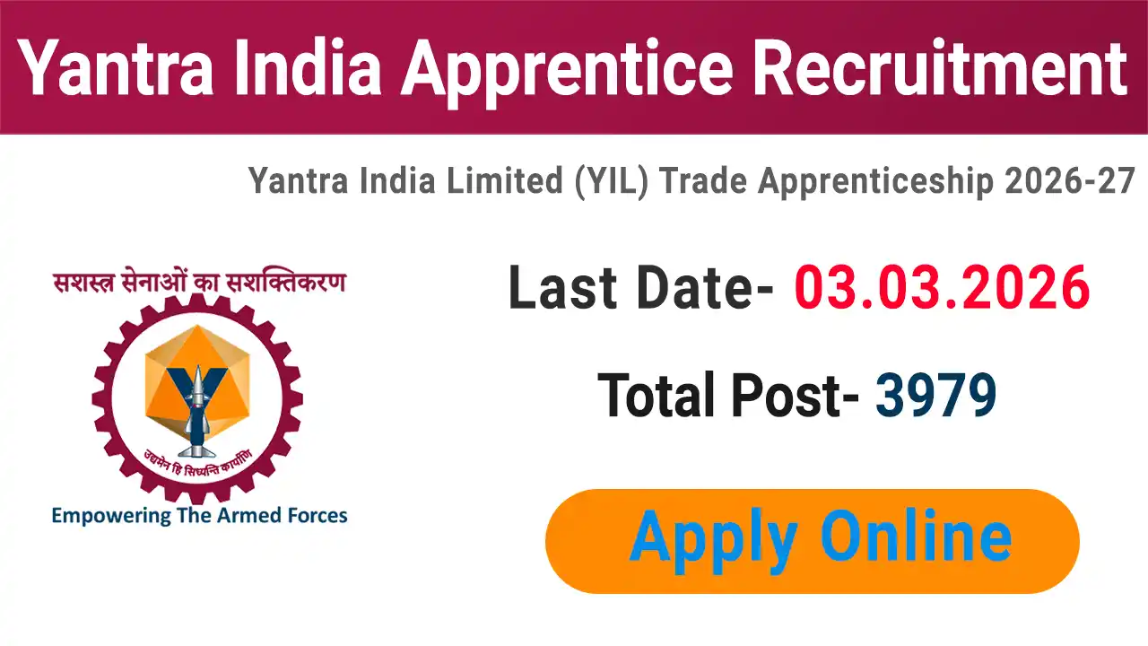Yantra Apprentice Recruitment 2026