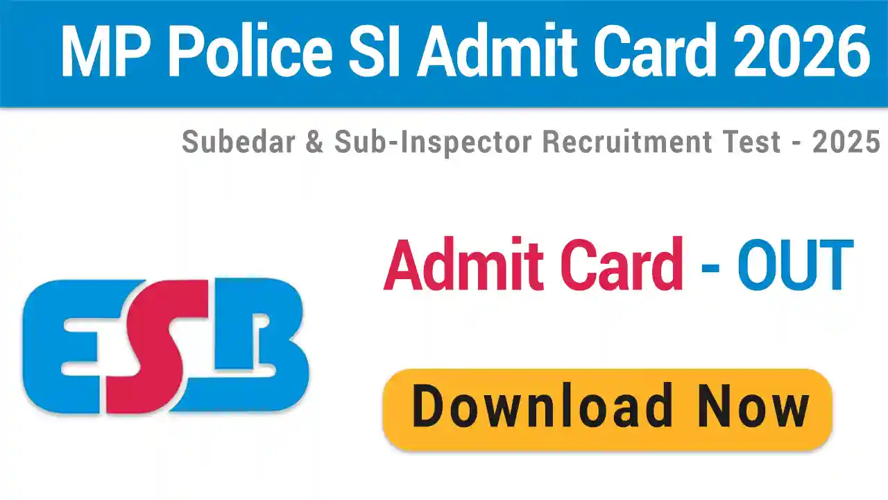 MP Police SI Admit Card 2026