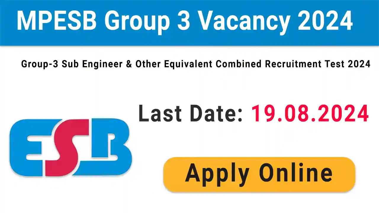 MPESB Group 3 Sub Engineer Vacancy 2024