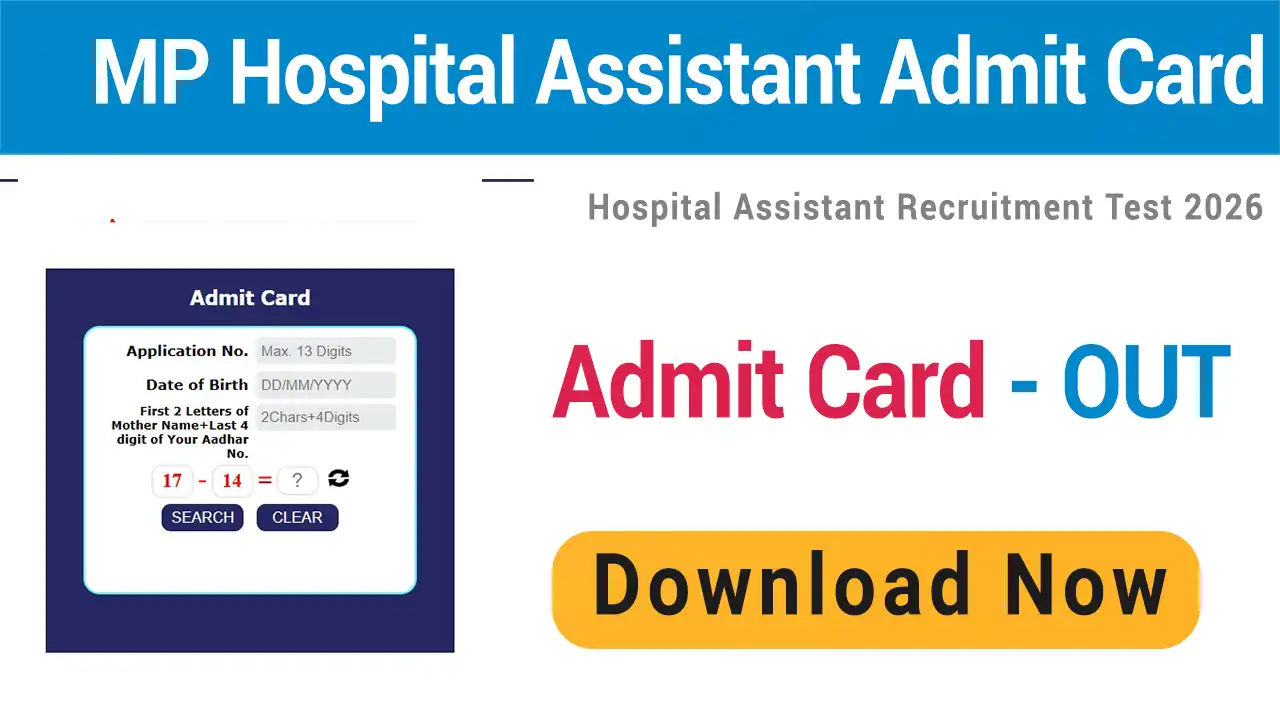 MPESB Hospital Assistant Admit Card 2026