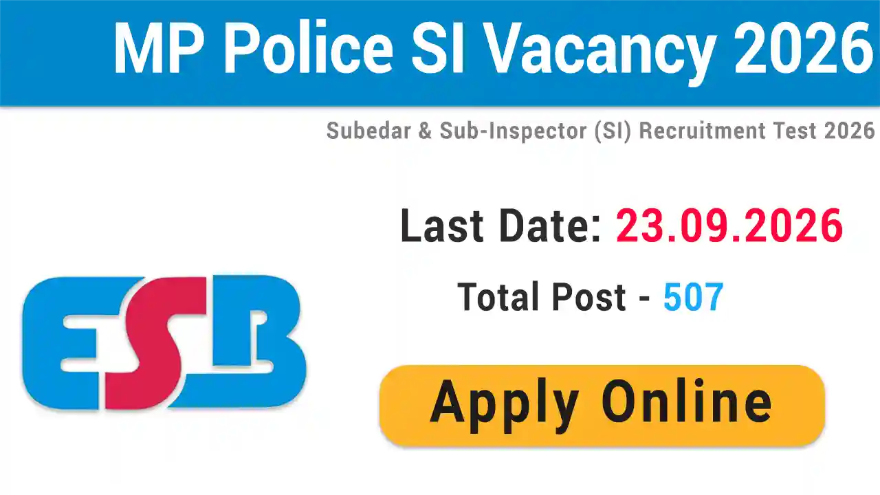MPESB MP Police SI Vacancy 2026