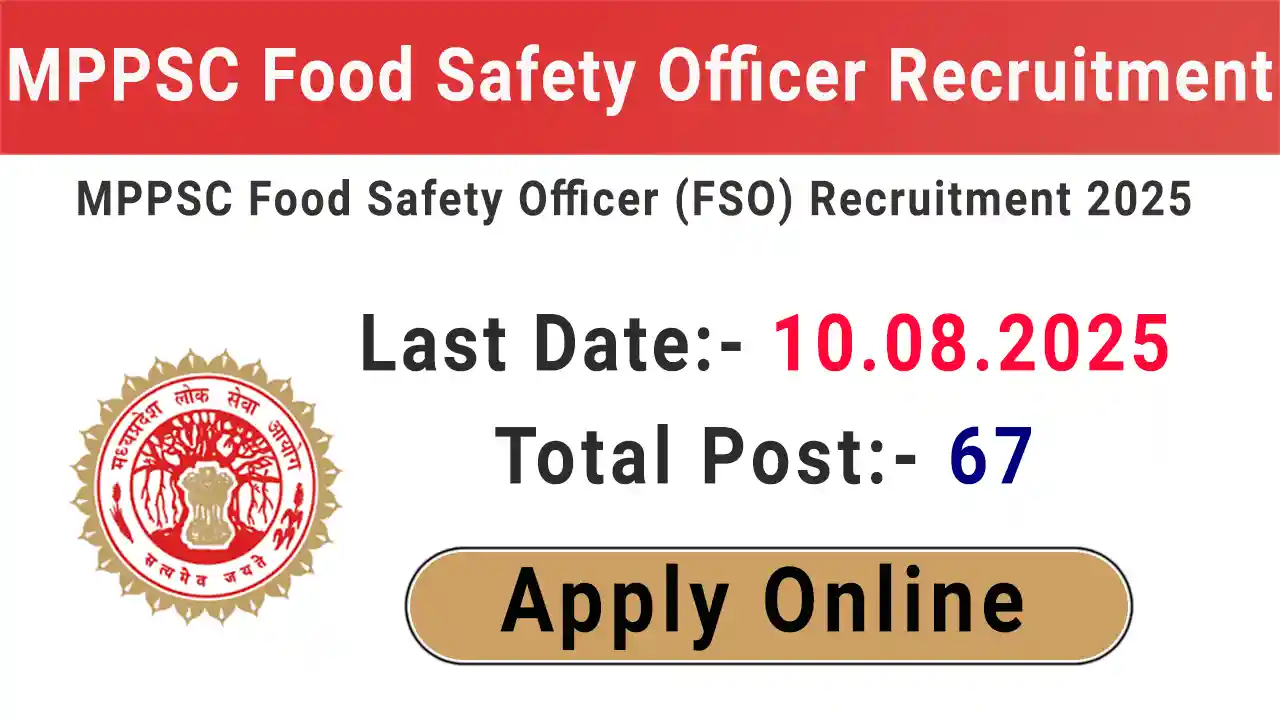 MPPSC Food Safety Officer FSO Recruitment 2025