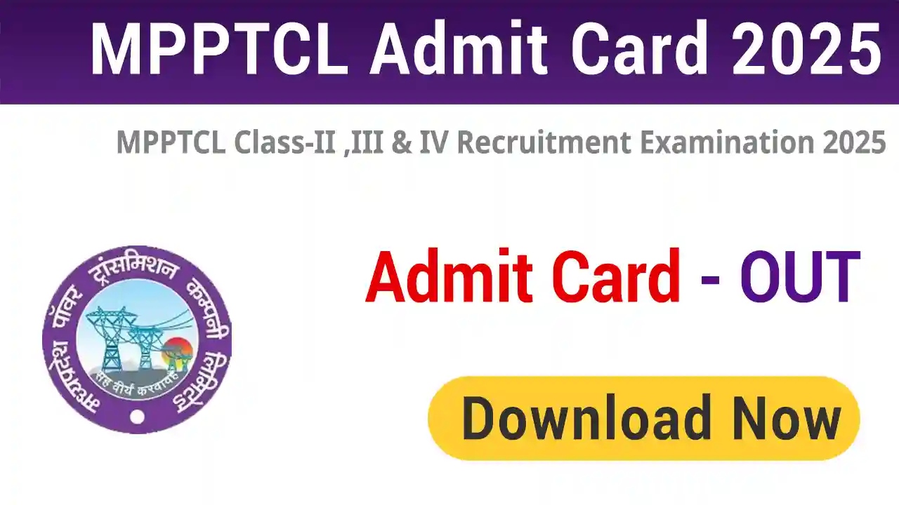 MPPTCL Admit Card 2025