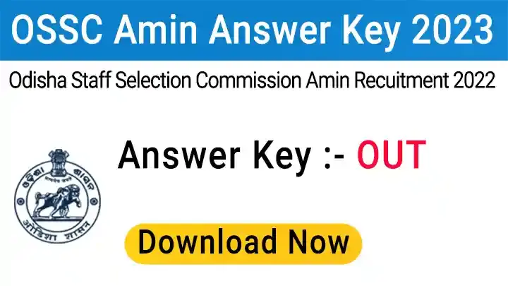 OSSC Amin Answer Key 2023