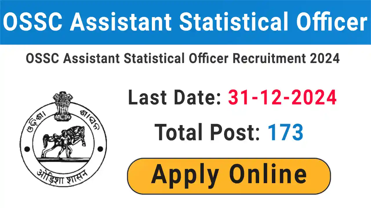 OSSC Assistant Statistical Officer Recruitment 2024