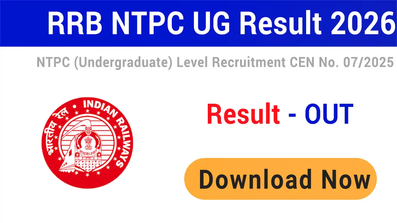 RRB NTPC Undergraduate UG CBT 1 Result 2026