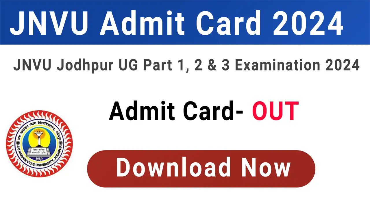 JNVU Admit Card 2024