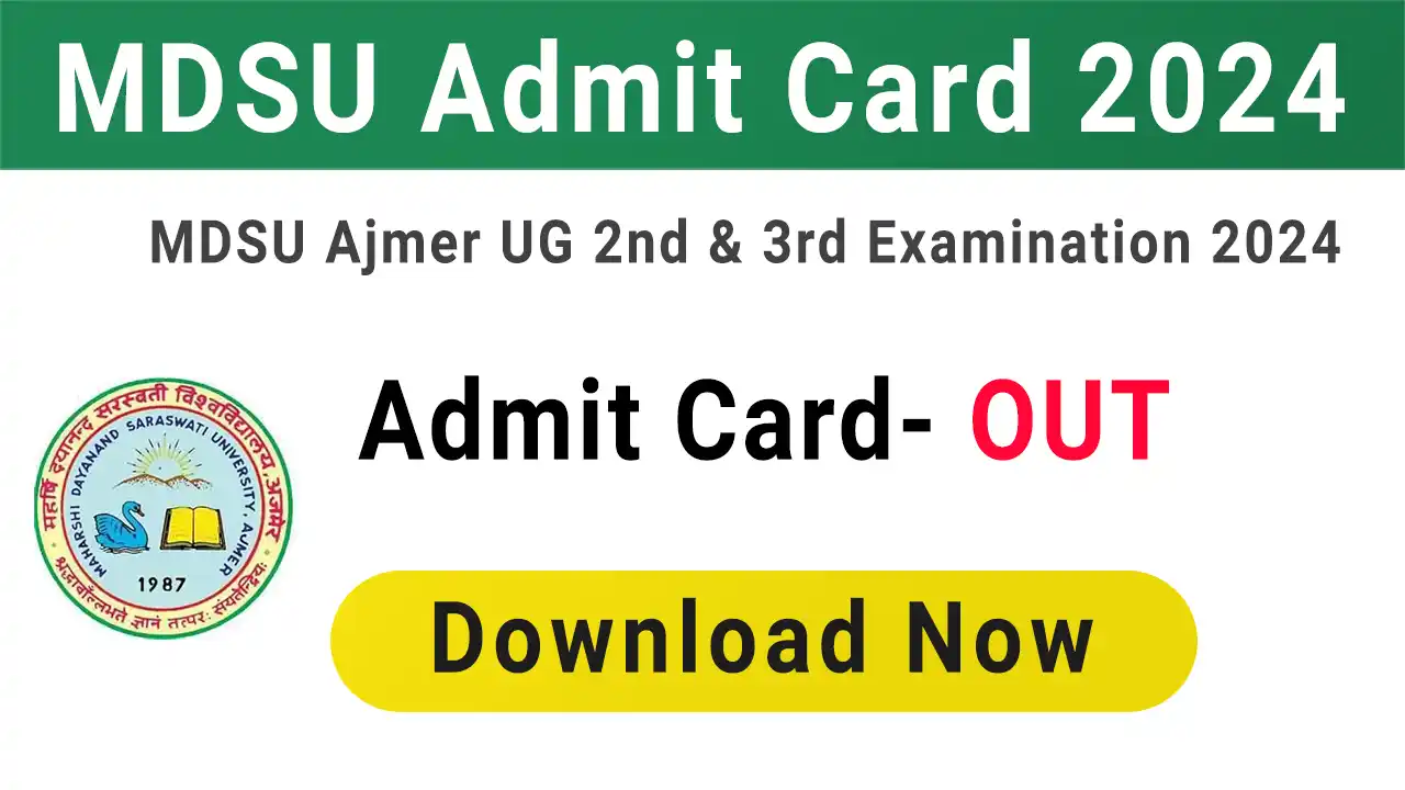MDSU Admit Card 2024