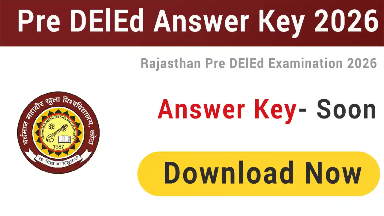 Pre DElEd BSTC Answer Key 2026