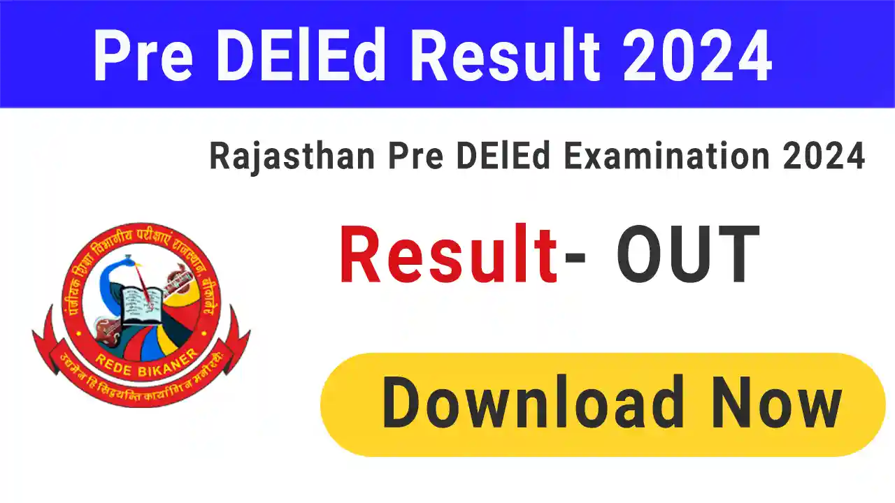 Pre DElEd Result 2024