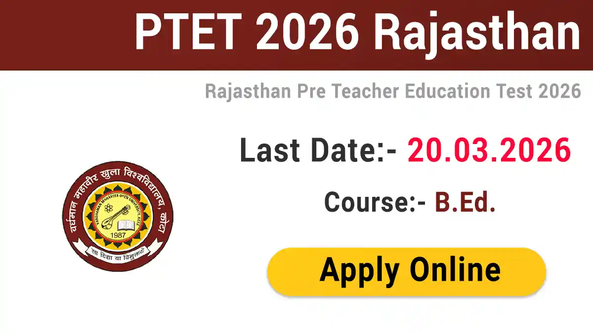 PTET 2026 Online Application