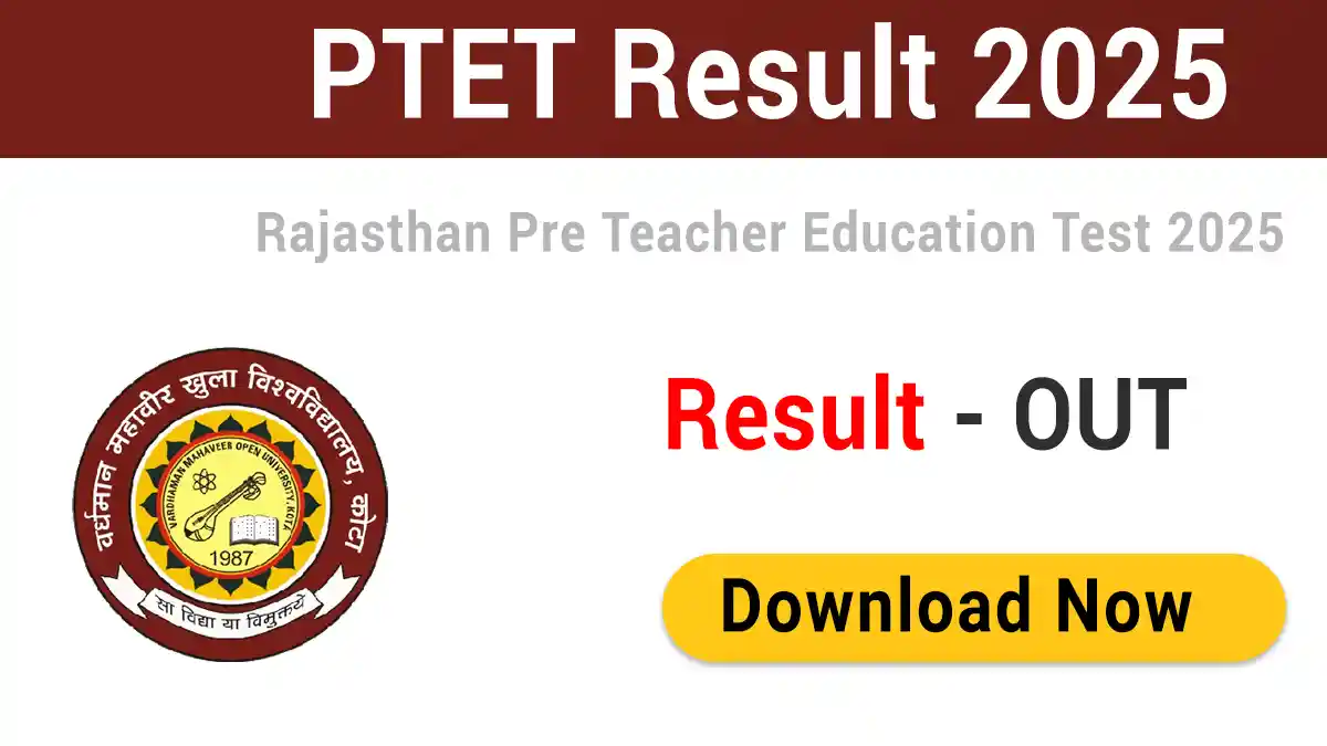 PTET VMOU Kota Result 2025