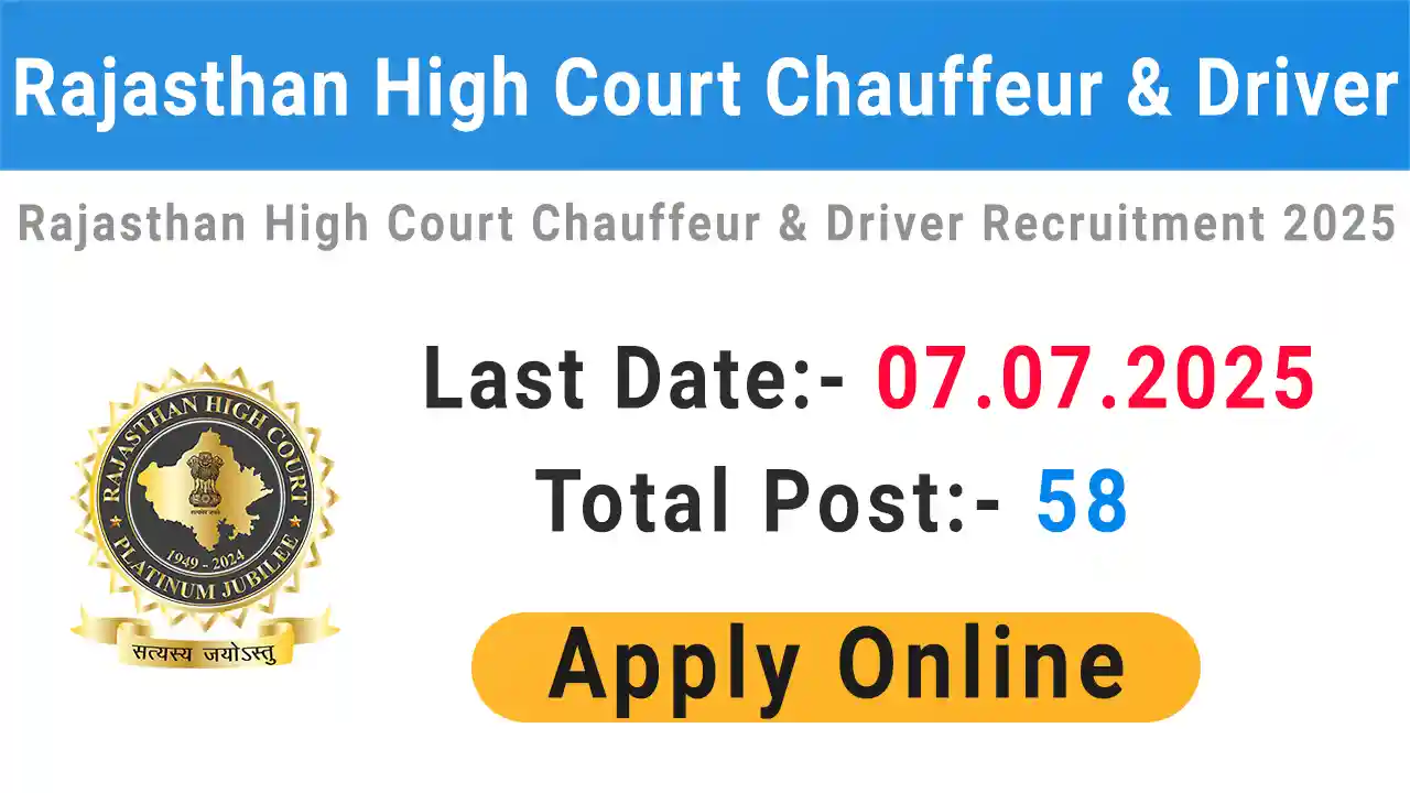 HCRAJ Chauffeur and Driver Vacancy 2025