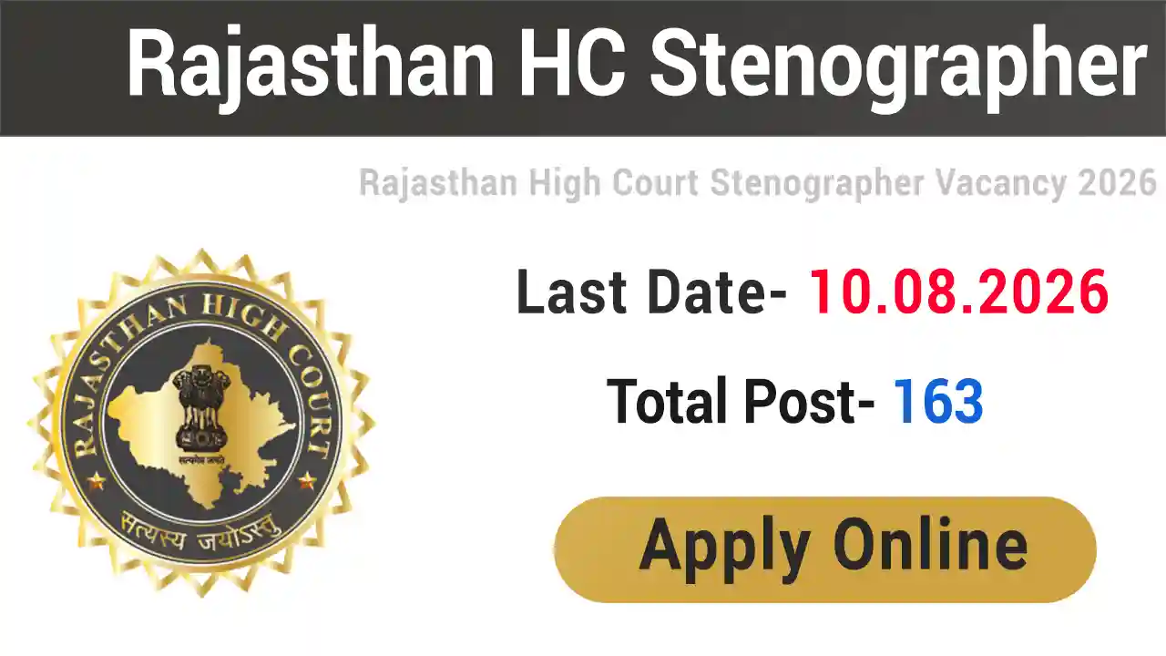 Rajasthan High Court Stenographer Vacancy 2026