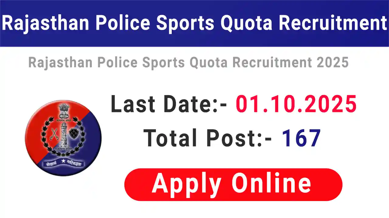 Rajasthan Police Sports Quota Recruitment 2025