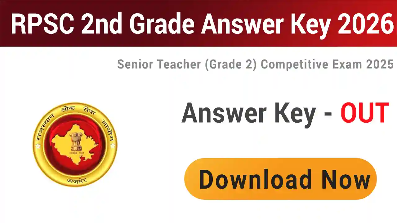 RPSC 2nd Grade Answer Key 2026