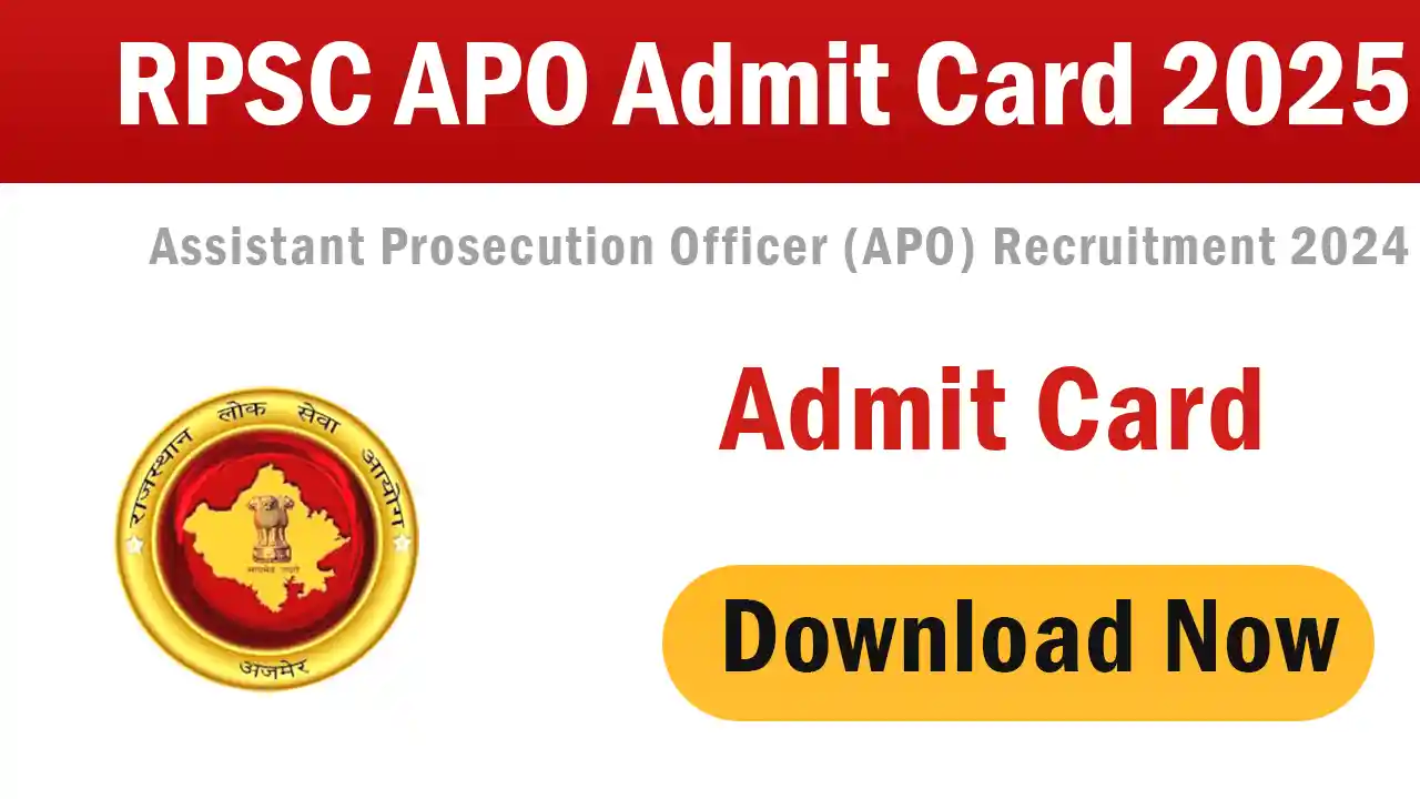 RPSC APO Admit Card 2025