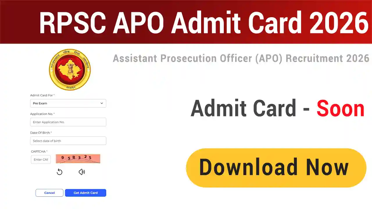 RPSC APO Admit Card 2026