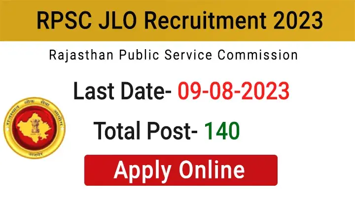 RPSC Junior Legal Officer Recruitment 2023