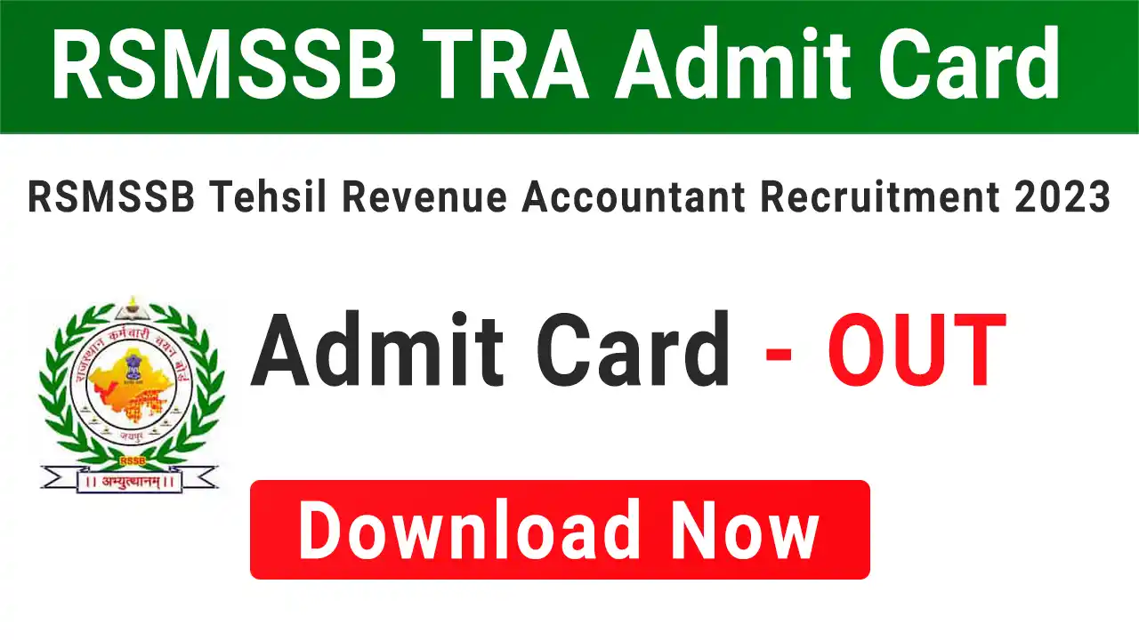 RSMSSB TRA Admit Card 2024