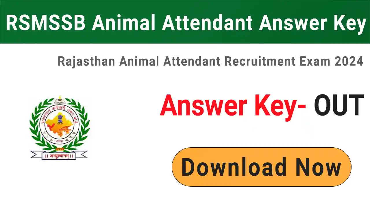 RSSB Animal Attendant Answer Key 2025