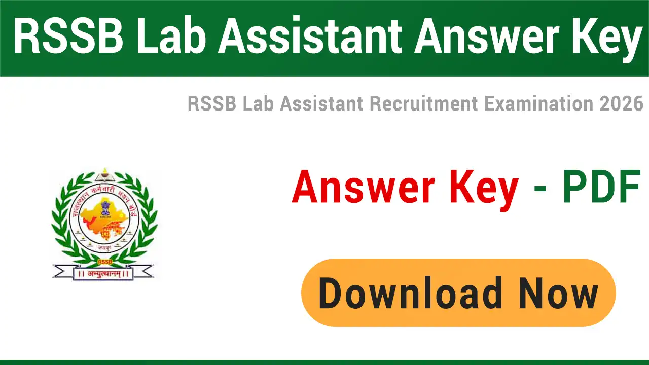 RSSB Lab Assistant Answer Key 2026