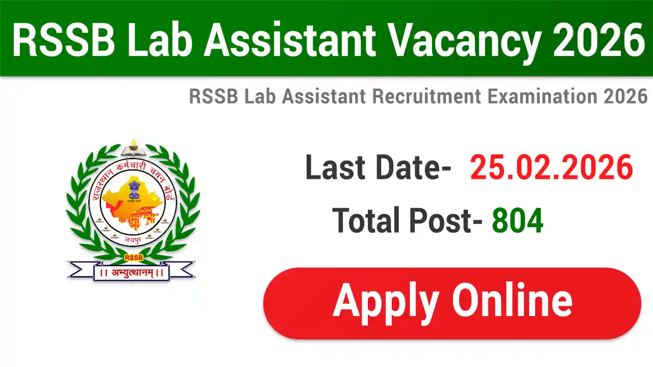 RSSB Lab Assistant Vacancy 2026