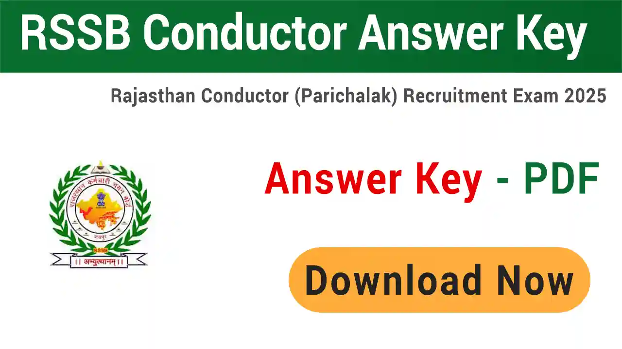 RSSB Rajasthan Conductor Answer Key 2025