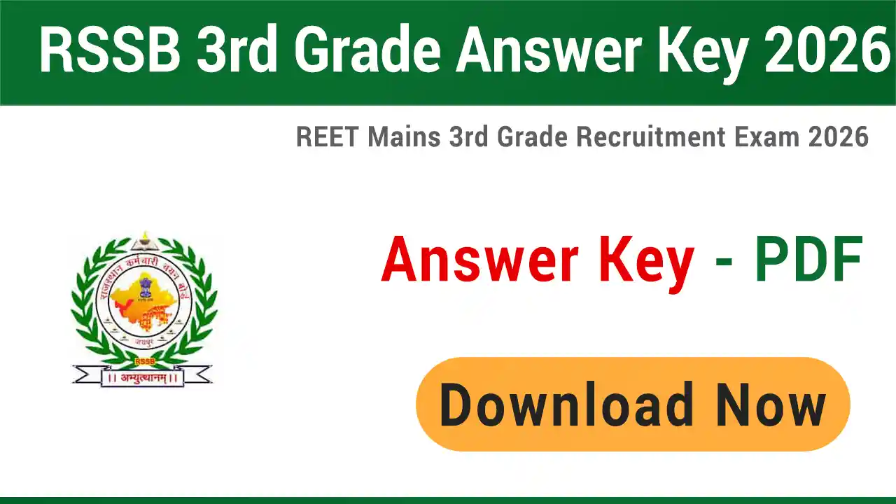 RSSB REET Mains 3rd Grade Answer Key 2026