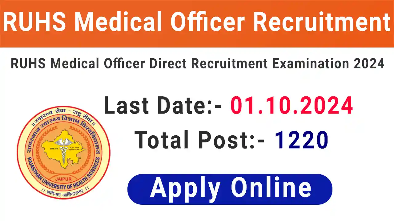 RUHS Medical Officer Recruitment 2024