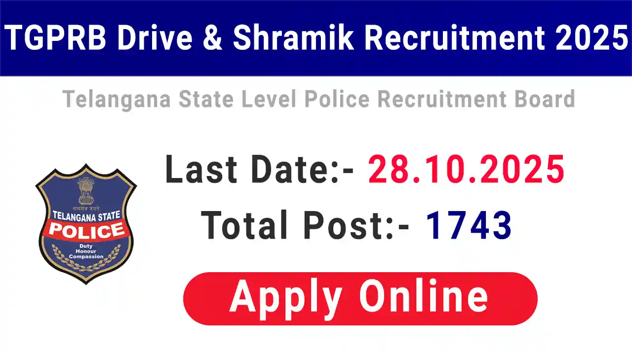 TGPRB Driver and Shramik Recruitment 2025