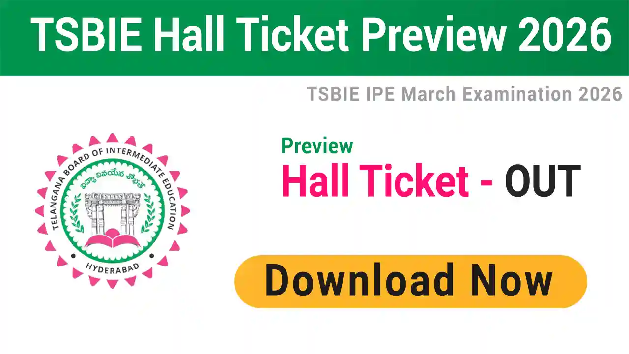 TSBIE Hall Ticket Preview 2026 Download