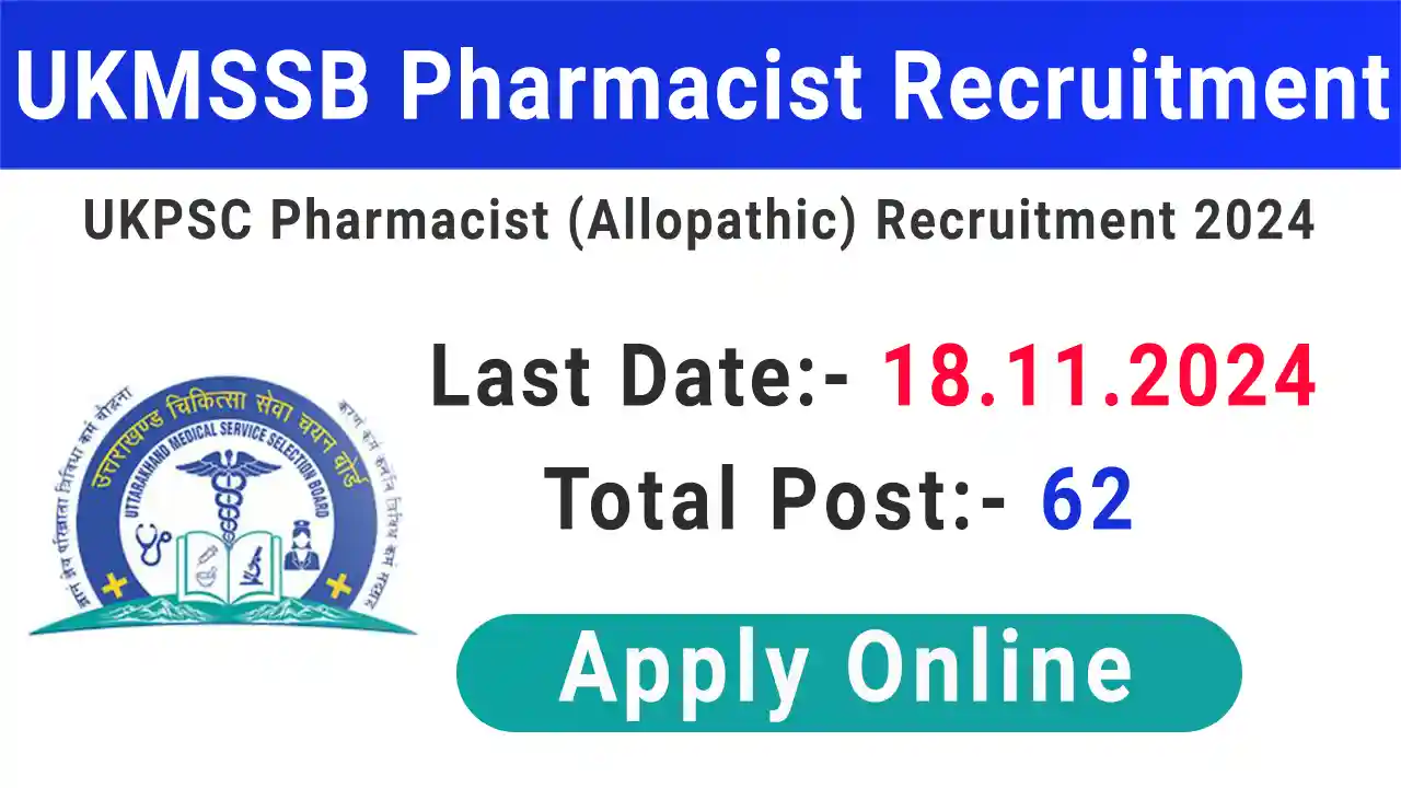 UKMSSB Pharmacist Recruitment 2024