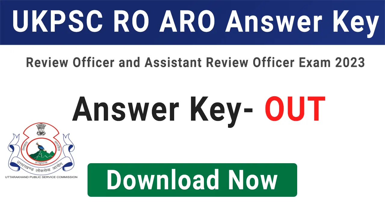 UKPSC RO ARO Answer Key 2023