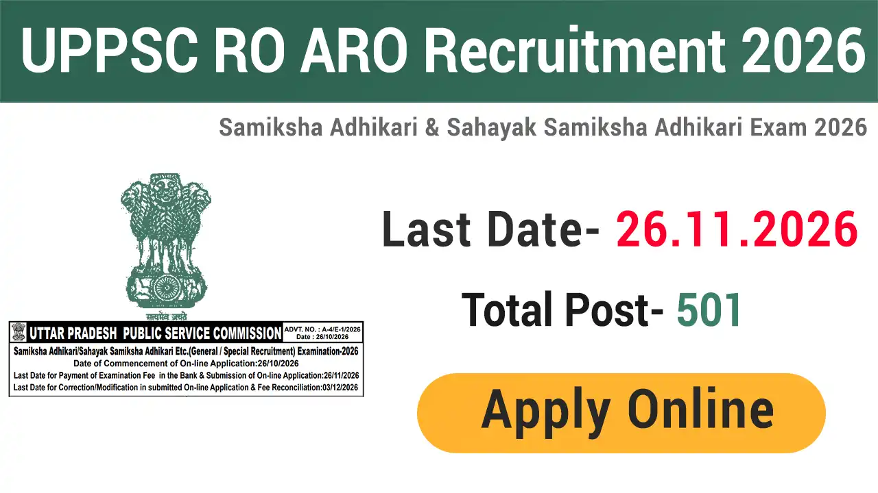 UPPSC RO ARO Vacancy 2026