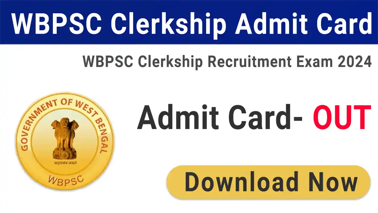 WBPSC Clerkship Admit Card 2024