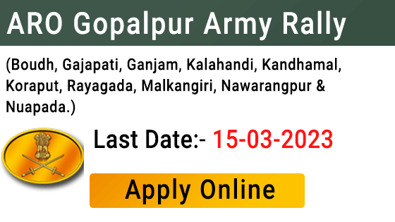 ARO Gopalpur Army Rally 2023