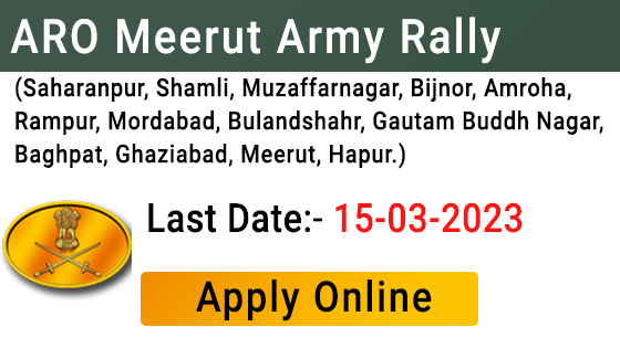 ARO Meerut Army Rally 2023